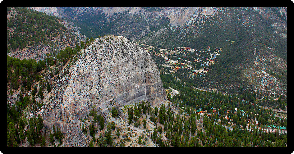 Cathedral Rock seen from Echo Cliff near Mount Charleston in Nevada.