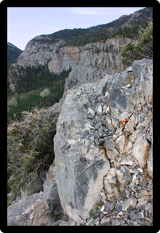 Beautiful rocky landscape of Nevada from Mount Charleston.