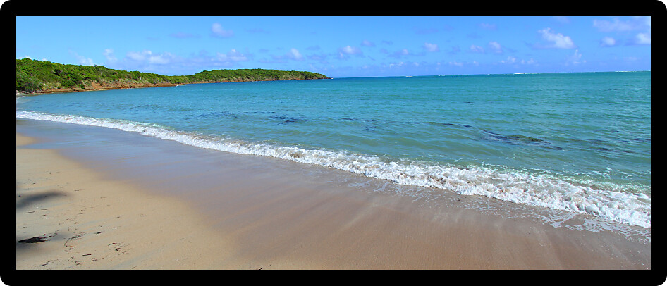 Wonderful Caribbean scenery at Seven Seas Beach near Fajardo in Puerto Rico.