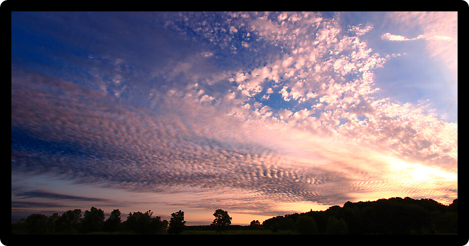 Pretty sunset over Shabbona Lake State Park in northern Illinois.