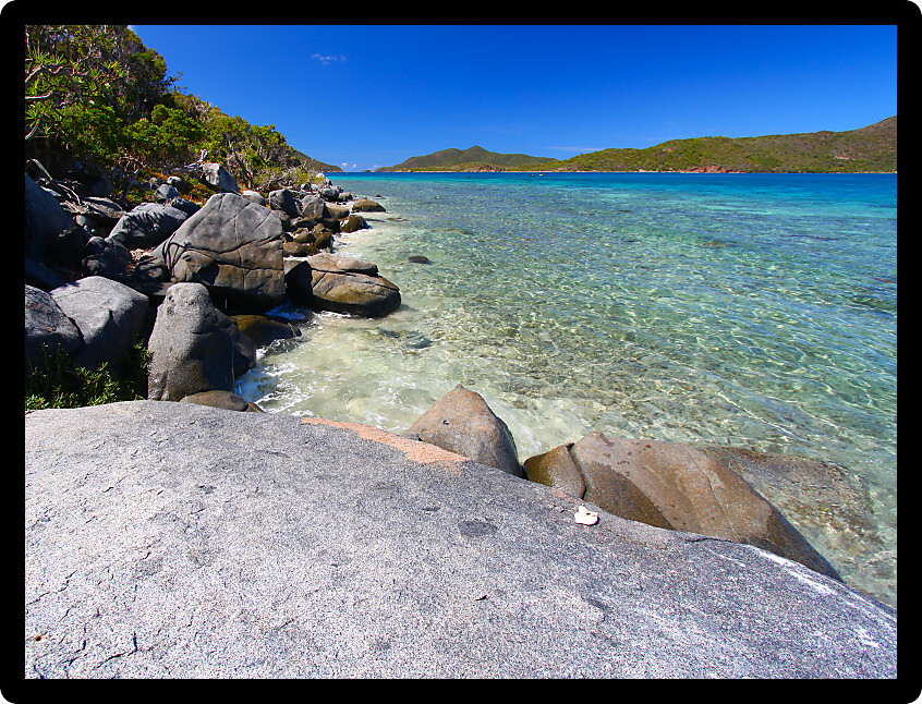 Beautiful coastline scenery of the British Virgin Islands.