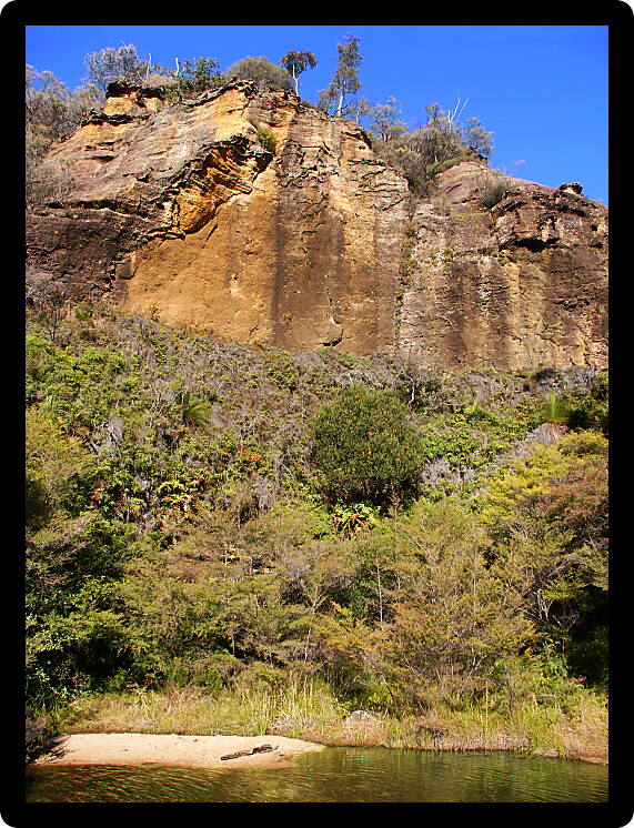 Sheer cliff at Blue Mountains National Park of New South Wales Australia.
