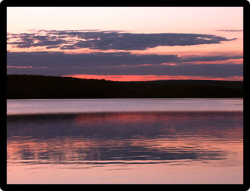 Beautiful colors reflect off Lake Superior in northern Michigan.