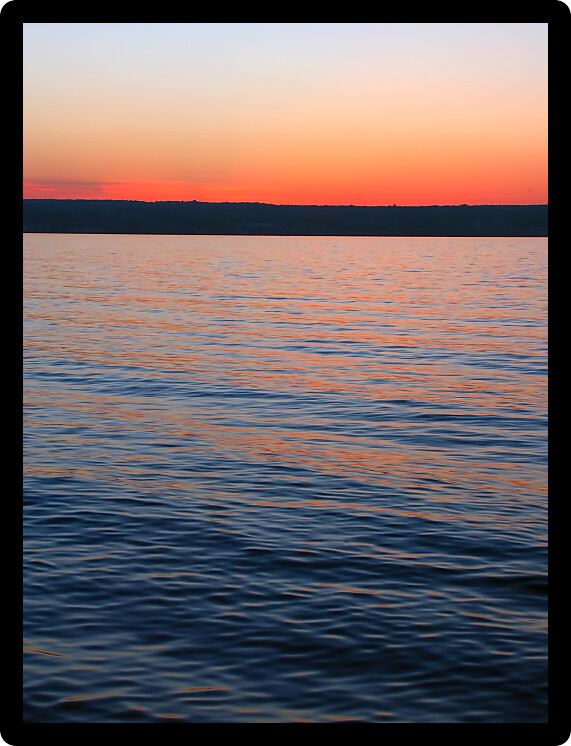 Beautiful colors reflect off Lake Superior in northern Michigan.