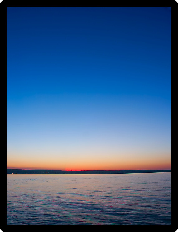 Beautiful colors reflect off Lake Superior in northern Michigan.