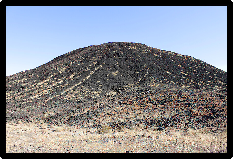 Cinder cone of Amboy Crater National Natural Landmark in California.