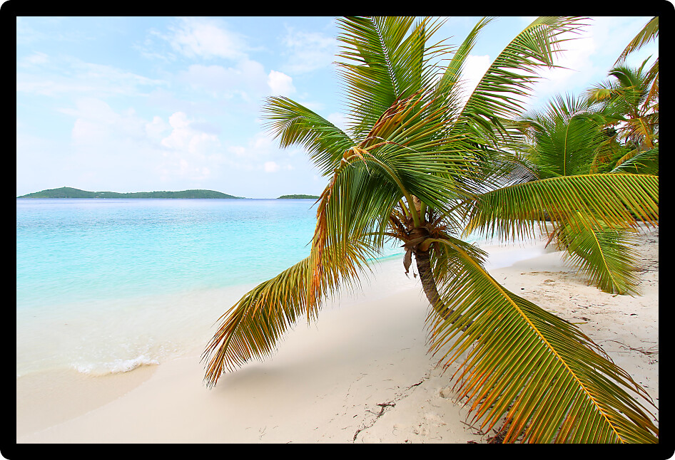 Beautiful sunny day at Solomon Bay in the United States Virgin Islands.