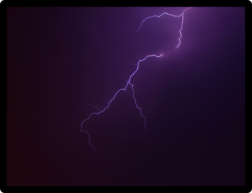 Lightning streaks through the sky from a summer thunderstorm in Illinois.