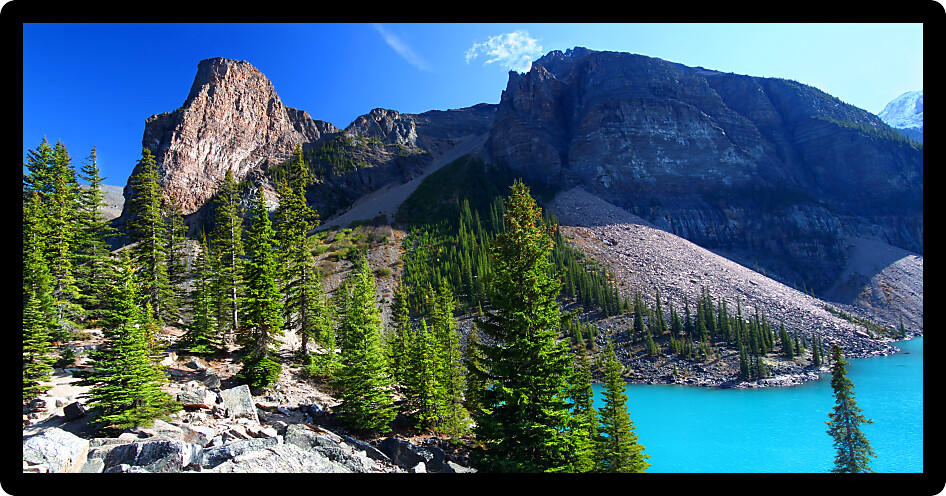 Famous Moraine Lake of Banff National Park in Alberta Canada.