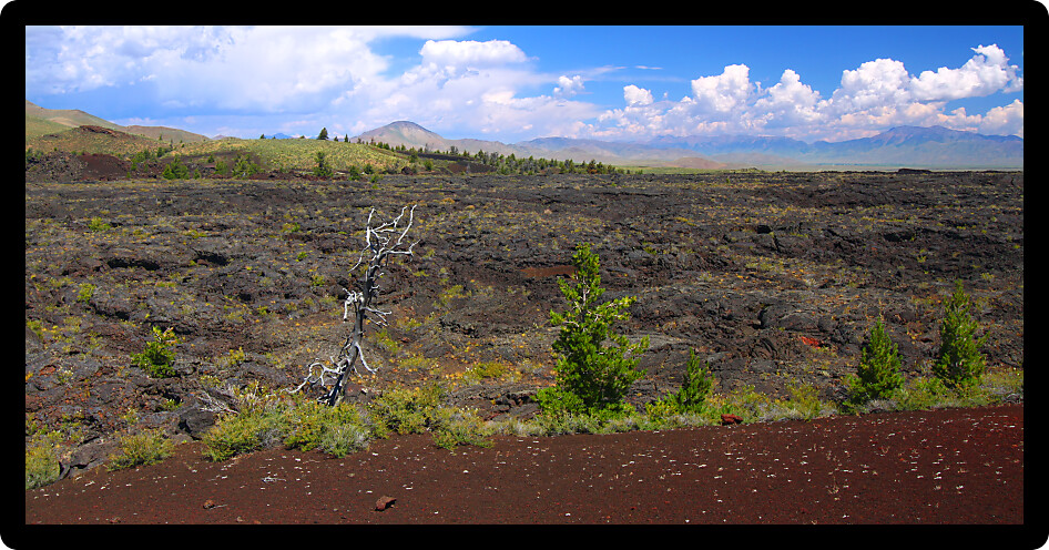 Amazing volcanic landscape at Craters of the Moon National Monument of Idaho.
