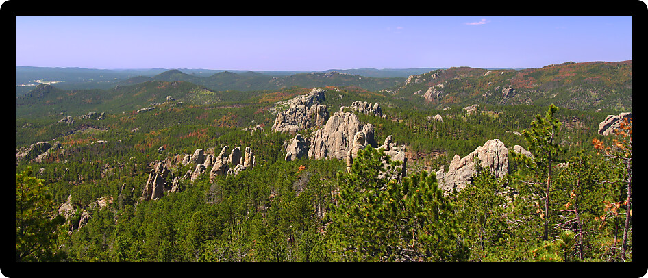 Needles rock formations of Custer State Park in western South Dakota.