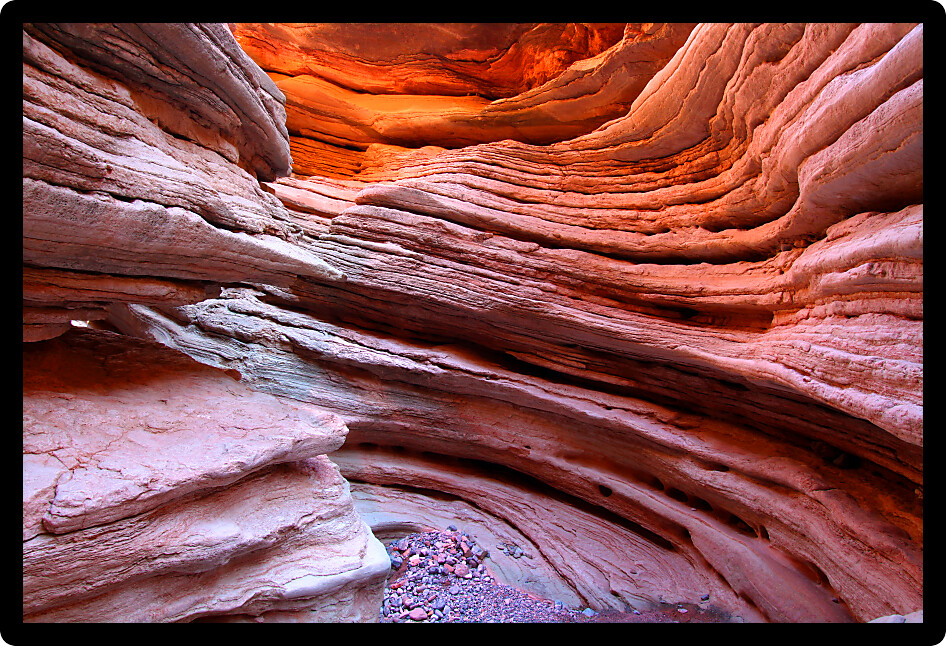 Anniversary Narrows are a slot canyon of the Lovell Wash in southern Nevada.