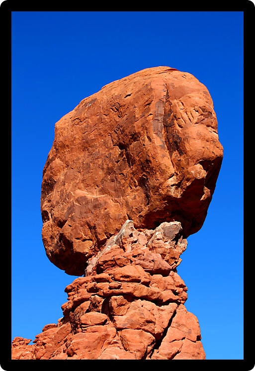 Balanced Rock of Arches National Park in the southwest United States.