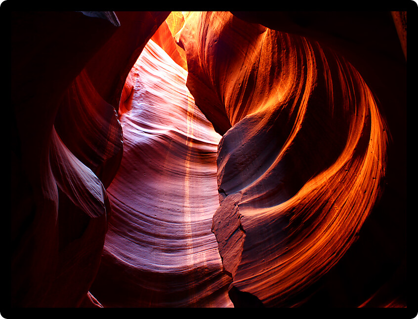 Striking colors of Antelope Canyon in northern Arizona.