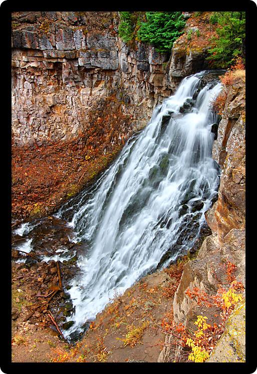 Rustic Falls of Yellowstone National Park in Wyoming.
