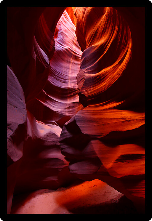 Amazing scenery of a slot canyon in the southwestern United States.