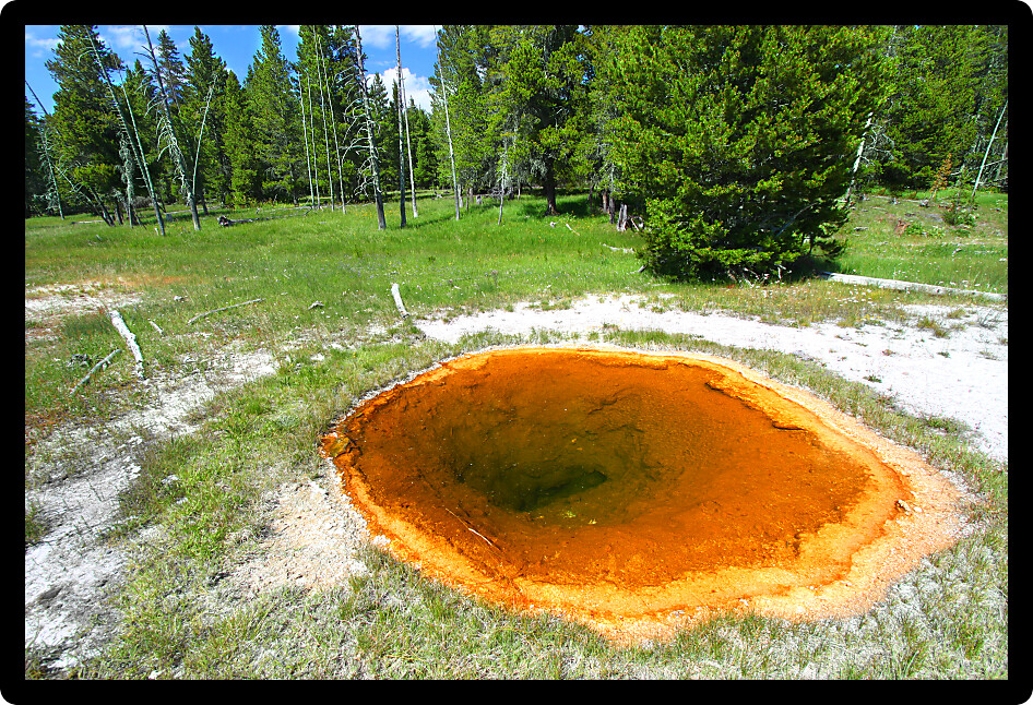 Hot spring in the Upper Geyser Basin of Yellowstone National Park.