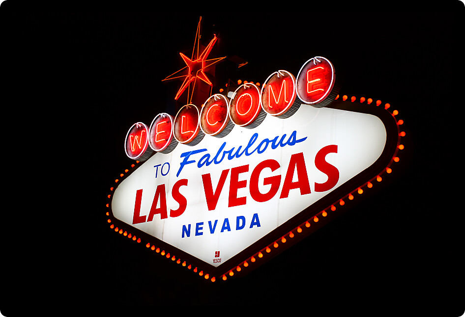 Famous Welcome to Fabulous Las Vegas Sign at the South End of the Strip.