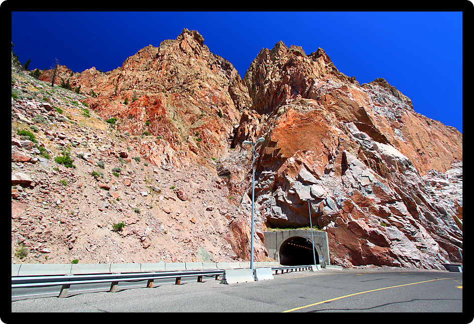 Roadway tunnel adjacent to the Buffalo Bill Dam in western Wyoming.