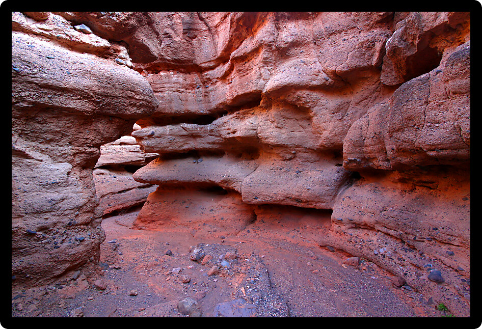 Narrow bends of White Owl Canyon in the Lake Mead National Recreation Area of Nevada.